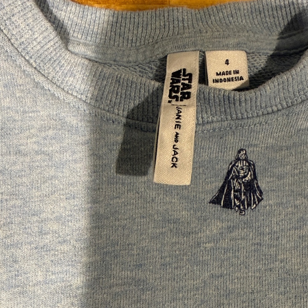 Janie and Jack Light Blue Star Wars Crewneck Sweater